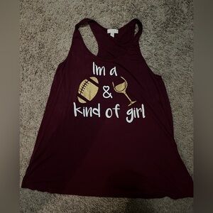 Football & Wine Tank Top